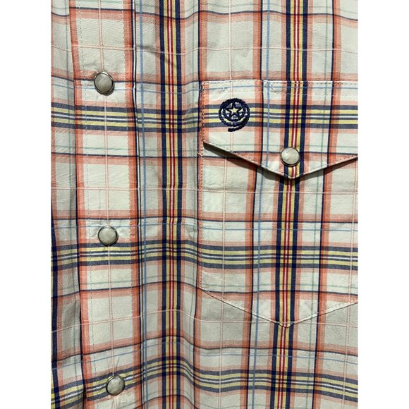 George Strait Western Pearl Snap Long Sleeve Button Up Shirt - Size M - Picture 2 of 4